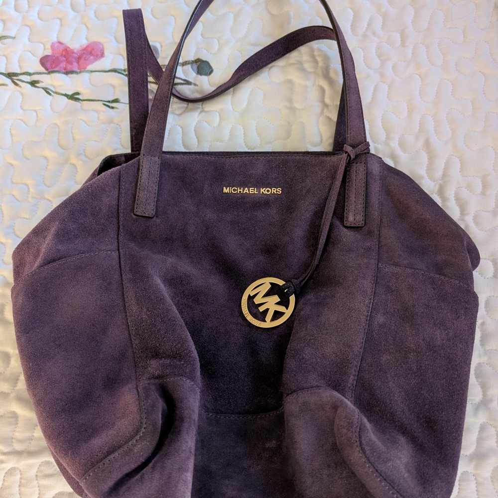 Michael Kors Deep Purple Suede Tote